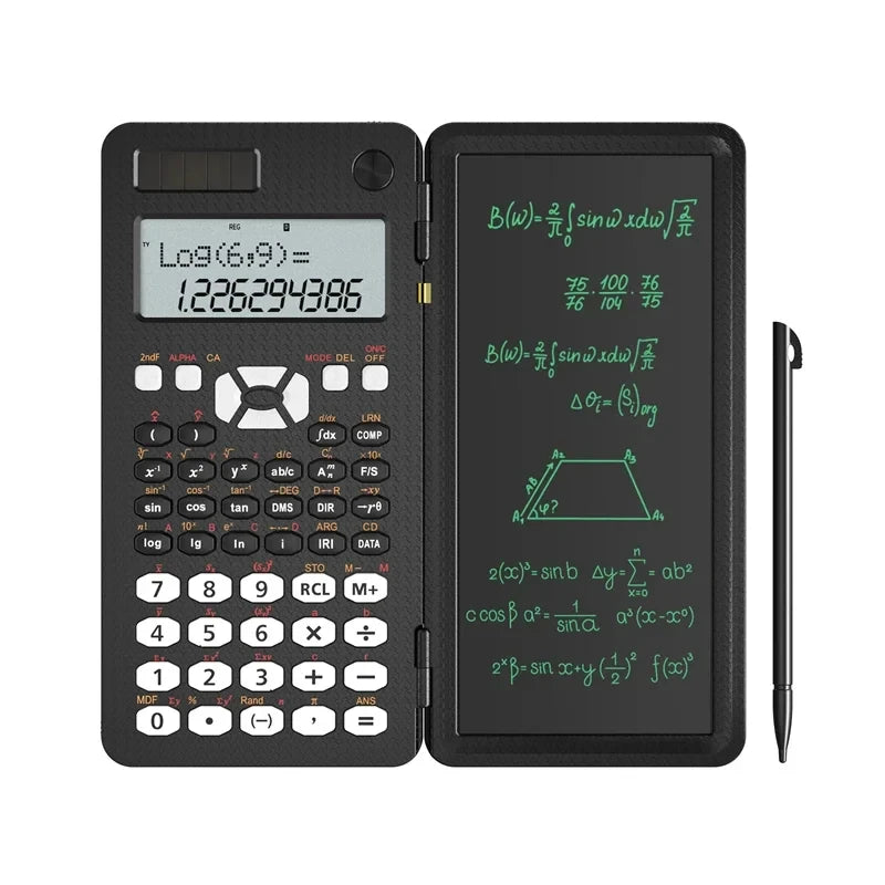 Mini Scientific Calculator with Writing Tablet