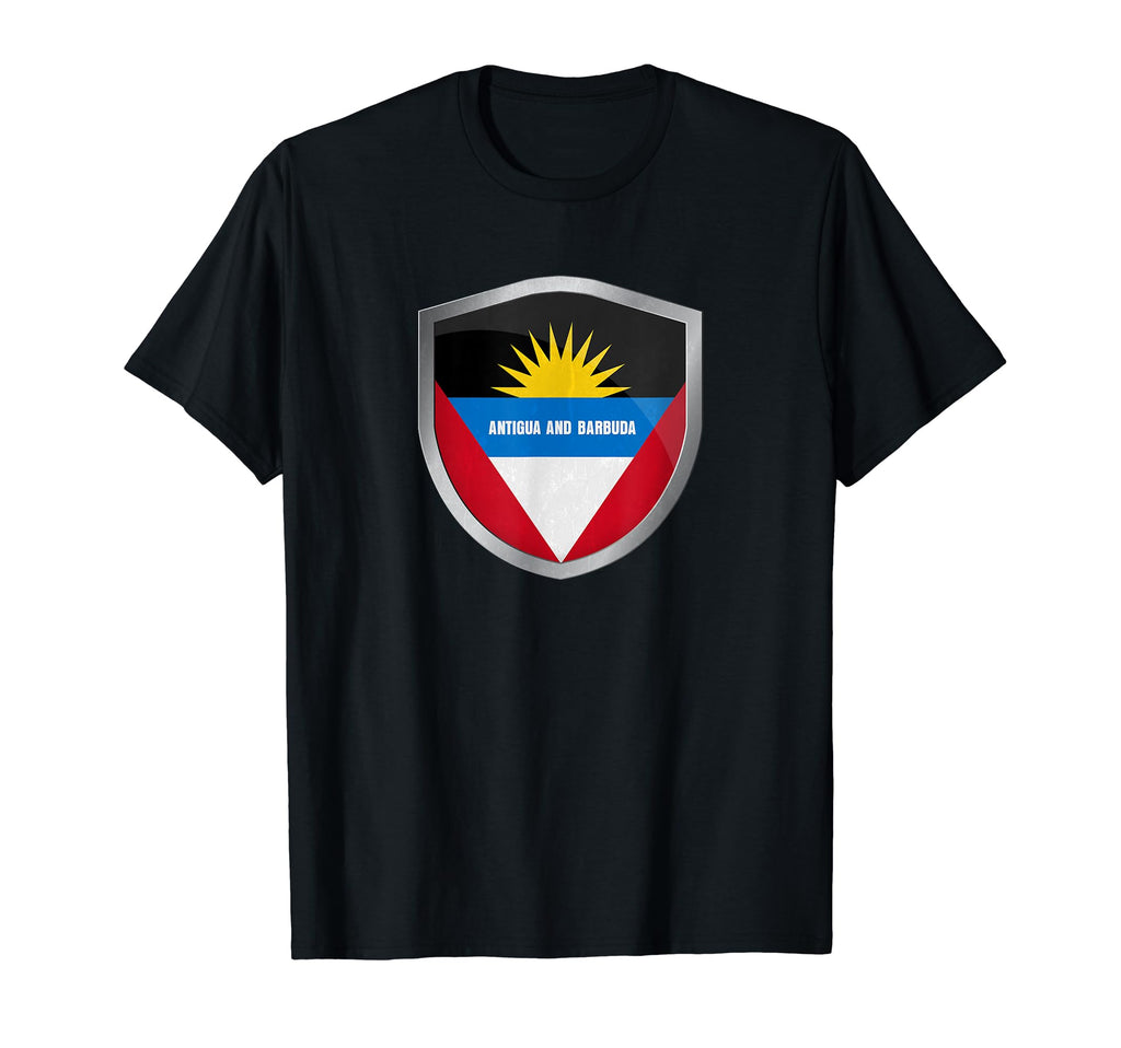 Antigua Flag Badge Soccer Fans T-Shirt - Aesthetic Graphic Unisex