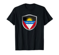 Antigua Flag Badge Soccer Fans T-Shirt - Aesthetic Graphic Unisex